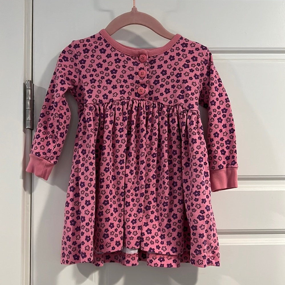 $13 ADD ON Floral Hanna Andersson Dress 80 flowers purple‎ day dress play skater
